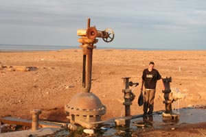 point d'eau a la frontiere du Turkmenistan